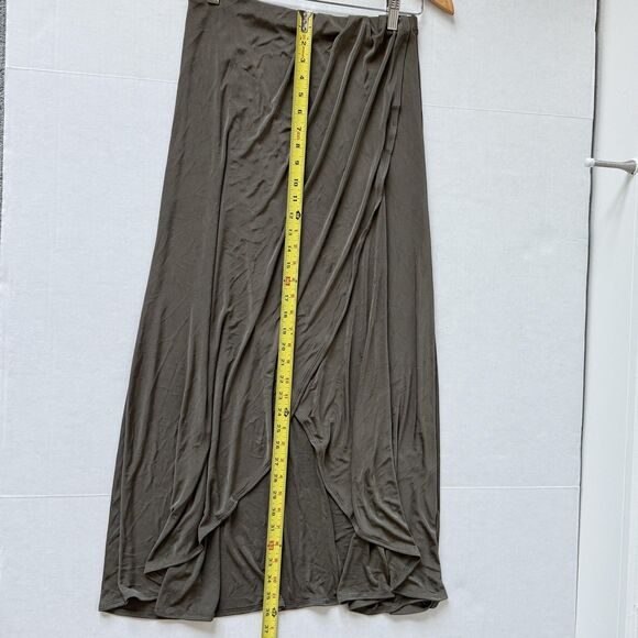 Free People Skirt Womens Small Olive Wrap Maxi Asymmetrical High Low OB969810 - Picture 7 of 10